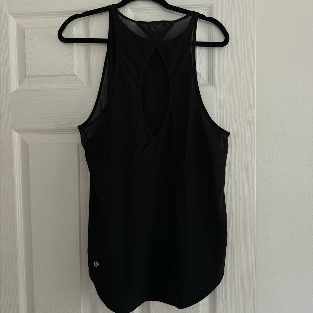 Lululemon black mesh tank top